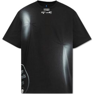 Ader Error, T-shirt met logo Zwart, unisex, Maat:XL