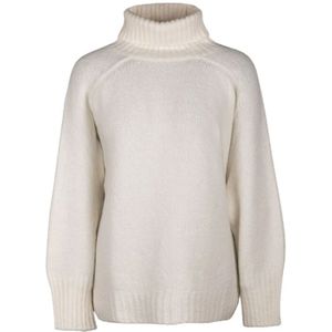 Moorer, Truien, Dames, Wit, 2Xs, Wol, Velvet Turtleneck Sweater