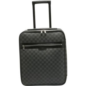 Louis Vuitton Vintage, Pre-owned, Heren, Grijs, ONE Size, Pre-owned Leather travel-bags