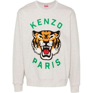 Kenzo, Sweatshirts & Hoodies, Heren, Grijs, S, Grijze Sweater Collectie