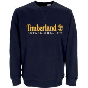 Timberland, Sweatshirts & Hoodies, Heren, Blauw, L, Vintage Crewneck Sweatshirt EST 1973