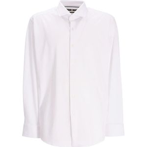 Hugo Boss, Overhemden, Heren, Wit, 3Xl, Polyester, Casual Shirts