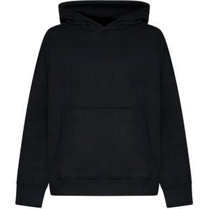 A Paper Kid, Sweatshirts & Hoodies, Heren, Zwart, M, Katoen, Zwarte Katoenen Jersey Hoodie Sweater