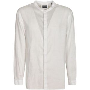 Giorgio Armani, Overhemden, Heren, Wit, XL, Casual Shirts