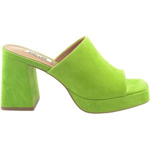 Bibi Lou, Schoenen, Dames, Groen, 36 EU, Suède, Groene veterschoenen