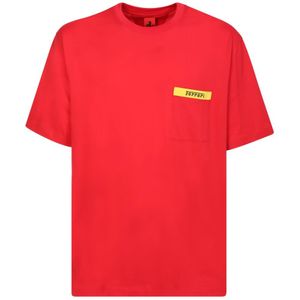 Ferrari, Tops, Heren, Rood, L, Katoen, T-Shirts