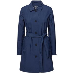 Save The Duck, Lichtgewicht Trench Hattie Jas Blauw, Dames, Maat:L