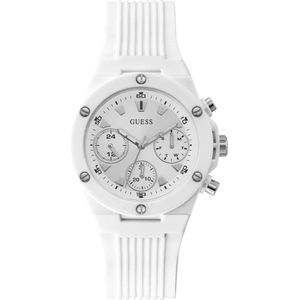 Guess, Athena Siliconen Analoge Horloge Wit Wit, Dames, Maat:ONE Size