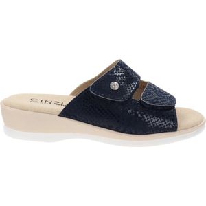 Cinzia Soft, Dames Pantoffels van Kunstleer en Stof Blauw, Dames, Maat:36 EU