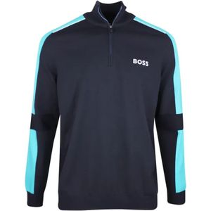 Hugo Boss, Sweatshirts & Hoodies, Heren, Blauw, S, Nieuwe Boss Golftrui