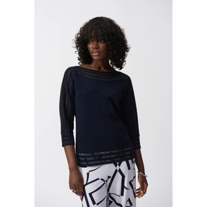 Joseph Ribkoff, Tops, Dames, Blauw, M, Elegante Zwarte Jurk voor Vrouwen