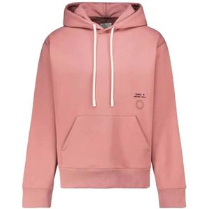 Oamc, Sweatshirts & Hoodies, Heren, Roze, M, Nightshade Hoodie Gebreid Zalm Oversized