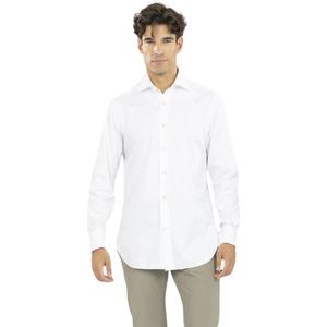 Kiton, Italiaanse stijl katoenen overhemd Wit, Heren, Maat:M