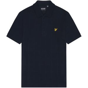 Lyle & Scott, Tops, Heren, Blauw, XS, Grid Polo Shirt