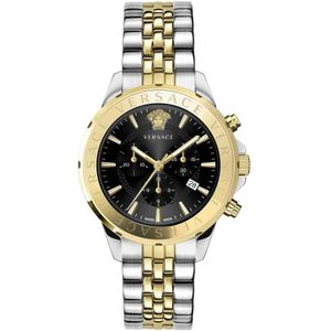 Versace, Heren Chronograaf Signature Horloge Veelkleurig, Heren, Maat:ONE Size