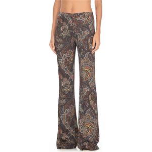 Etro, Broeken, Dames, Zwart, XS, Zwarte Bloemen Paisley Patroon Broek