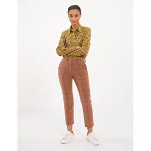 Ines De La Fressange Paris, Broeken, Dames, Veelkleurig, M, Wol, Houndstooth Wollen Broek