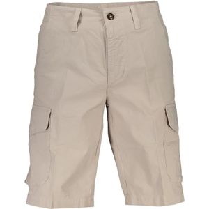 North Sails, Korte broeken, Heren, Beige, W33, Katoen, Beige Bermuda Shorts Regular Fit Cotton