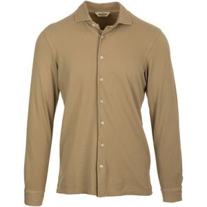Gran Sasso, Overhemden, Heren, Beige, M, Zand Overhemden Collectie