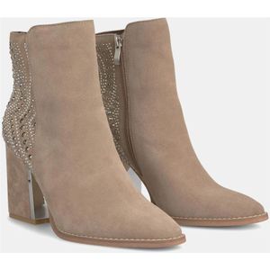 Alma EN Pena, Schoenen, Dames, Beige, 40 EU, Leer, Studded design bootie