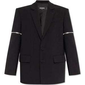 Dsquared2, Jassen, Dames, Zwart, 2Xs, Blazer met ritsen