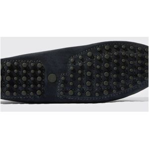 Scarosso, Schoenen, Dames, Blauw, 40 EU, Leer, Ashley Suede Loafers - Handgemaakte Italiaanse rijdschoenen