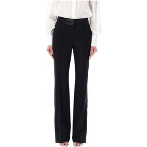 Helmut Lang, Zwarte Satijnen Tuxedo Broek Ss 24 Zwart, Dames, Maat:2XS