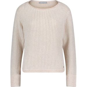 Betty & Co, Truien, Dames, Beige, 3Xl, Chunky Gebreide Trui met Lurexdraad