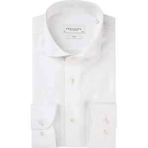Profuomo, Overhemden, Heren, Wit, L, Katoen, Witte Overhemd met Mouwlengte 7