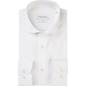 Profuomo, Witte Overhemd met Mouwlengte 7 Wit, Heren, Maat:3XL