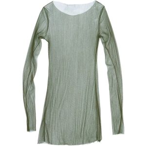 Cortana, Tops, Dames, Groen, M, Tule, Zijden Tulp Top