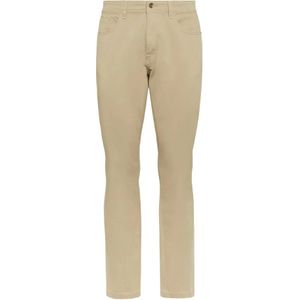 Boggi Milano, Stretch Katoenen Gabardine 5 Zakken Beige, Heren, Maat:W38