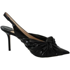 Jimmy Choo, Schoenen, Dames, Zwart, 40 EU, Leer, Nieuwe zwarte leren pumps met puntige neus