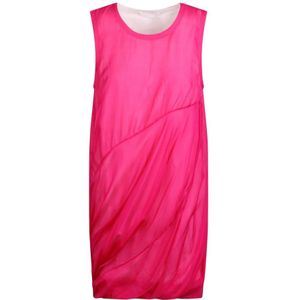 Helmut Lang, Transparant Effect Ballonjurk Roze, Dames, Maat:S