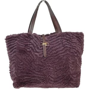 Salvatore Ferragamo Pre-owned, Pre-owned Fur handbags Paars, Dames, Maat:ONE Size
