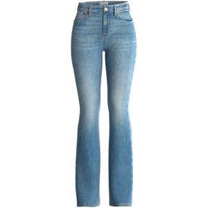 Guess, Guess Flare Jeans Dames Blauw Blauw, Dames, Maat:W27