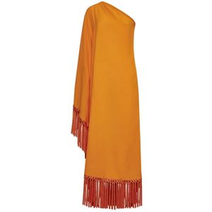 Taller Marmo, Kleedjes, Dames, Oranje, M, Elegante Marmer Jurk