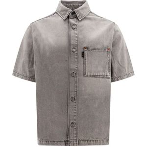 Haikure, Grijze korte mouwen overhemd Grijs, Heren, Maat:XL