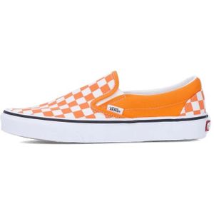 Vans, Klassieke Slip-On Checkerboard Sneakers Oranje, Heren, Maat:42 EU