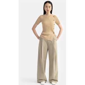 Aeron, Truien, Dames, Beige, L, Wol, Merino Wol Korte Mouw Top