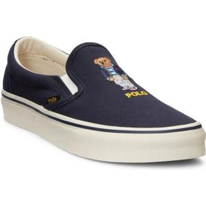 Polo Ralph Lauren, Schoenen, Heren, Blauw, 41 EU, Katoen, Keaton-Slip Schoenen