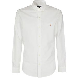 Ralph Lauren, Overhemden, Heren, Wit, S, Slim Oxford Overhemd