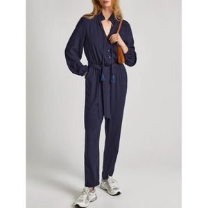 Pepe Jeans, Jumpsuits & Playsuits, Dames, Blauw, XS, Blauwe Jurken Jumpsuit Set Viscose