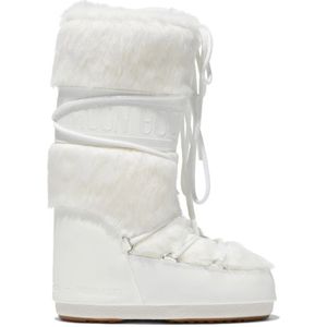 Moon Boot, Schoenen, Dames, Wit, 39 EU, Nepbont, Snowboots met PVC-basis en imitatiebont