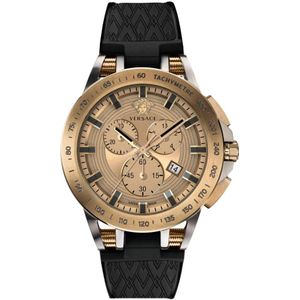 Versace, Accessoires, Heren, Geel, ONE Size, Sport Tech Chronograaf Horloge