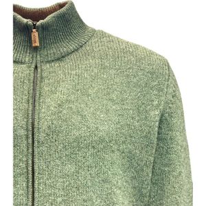 William Lockie, Truien, Heren, Groen, 2Xl, Wol, Geelong Lambswool Jas, Landscape/Driftwood