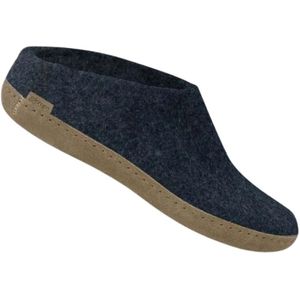 Glerups, Denim Slip-On met Leren Zool Blauw, Heren, Maat:45 EU