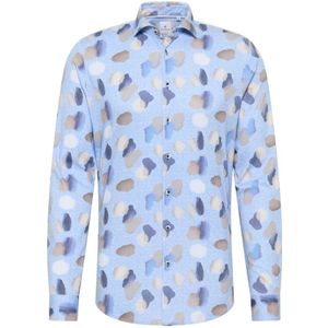 Blue Industry, Overhemden, Heren, Blauw, 2Xl, Navy All-Over Print Casual Shirt