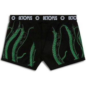 Octopus, Ondergoed, Heren, Zwart, M, Katoen, Groene Boxer Shorts