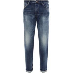 Emporio Armani, Jeans, Heren, Blauw, W32, Denim, Comfortabele en Moderne Lage Taille Jeans